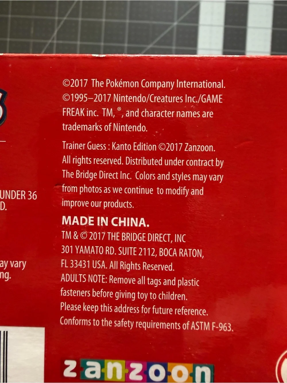 Pokemon Trainer Guess Kanto Edition Electronic Game New in Sealed Box